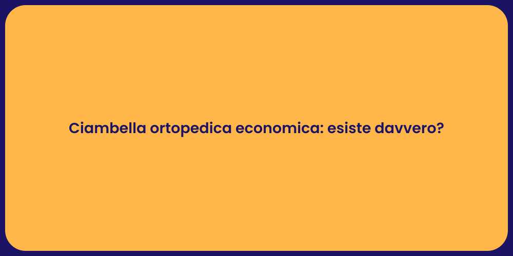Ciambella ortopedica economica: esiste davvero?