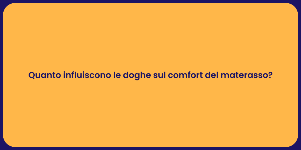 Quanto influiscono le doghe sul comfort del materasso?