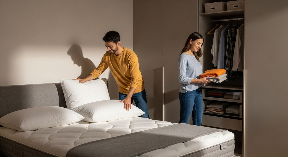 camera da letto organizzata, organizzare stanza