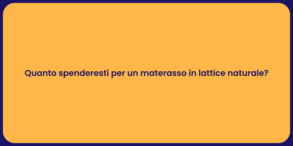 Investire in Materassi in Lattice Naturale