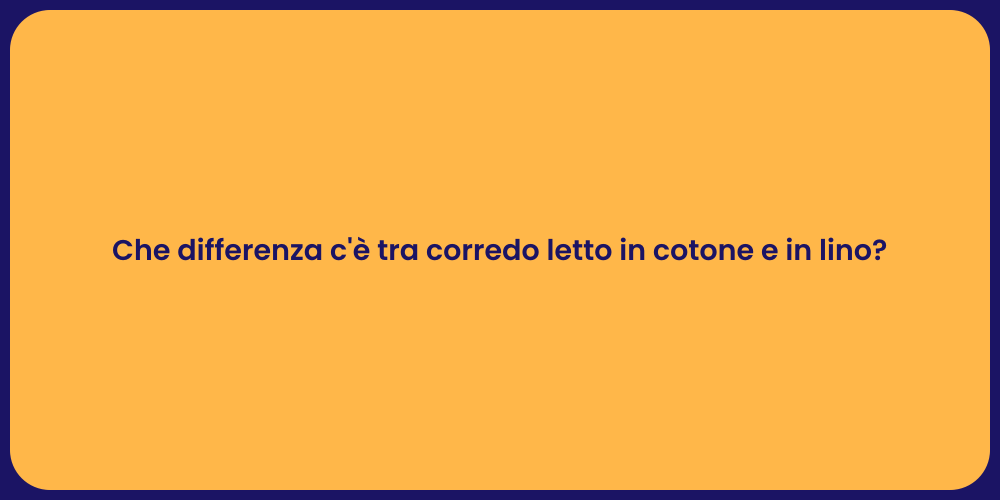 Materassi: Cotone o Lino per il Letto?
