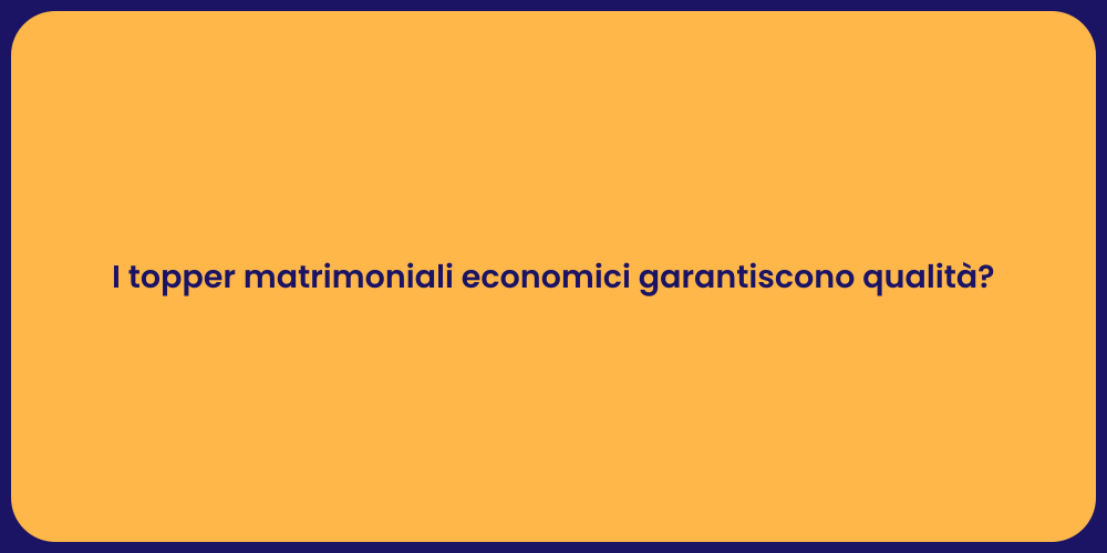 I topper matrimoniali economici garantiscono qualità?