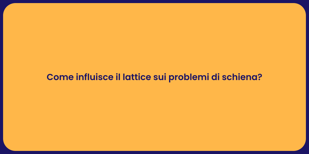 Come influisce il lattice sui problemi di schiena?