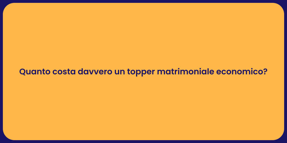 Quanto costa davvero un topper matrimoniale economico?