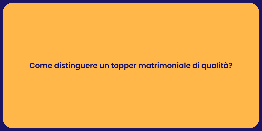 Come distinguere un topper matrimoniale di qualità?