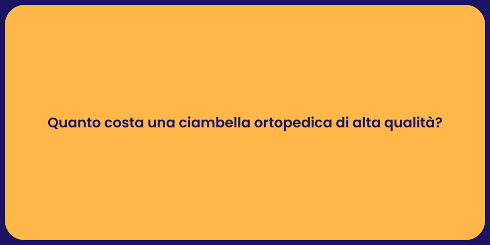 Quanto costa una ciambella ortopedica di alta qualità ?