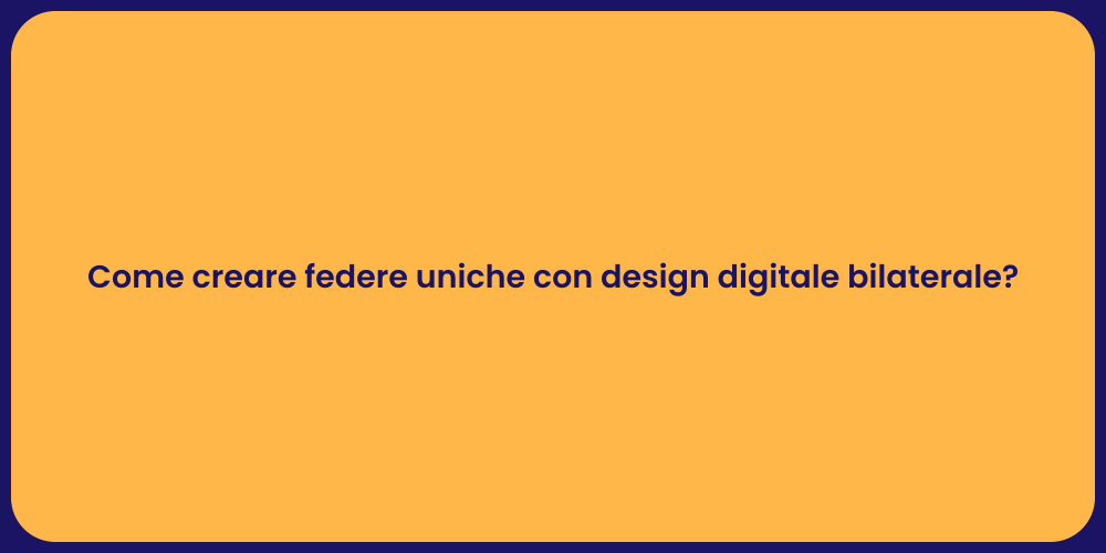 Come creare federe uniche con design digitale bilaterale?