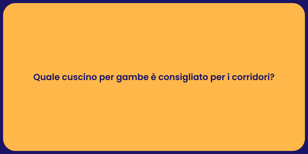 Quale cuscino per gambe è consigliato per i corridori?