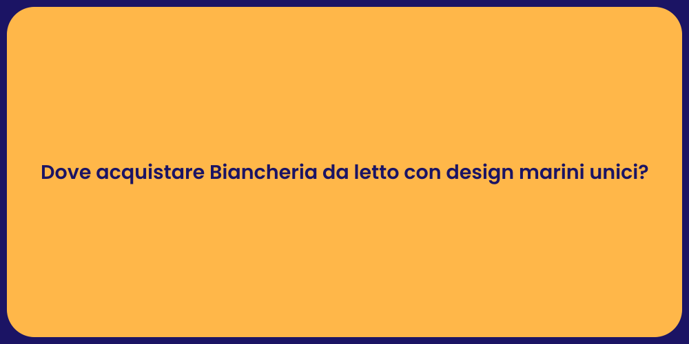 Dove acquistare Biancheria da letto con design marini unici?