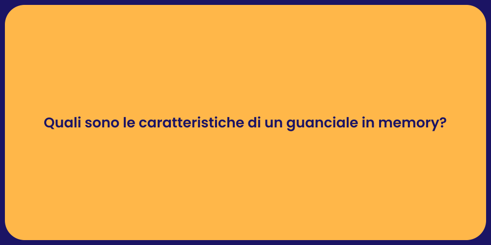 Quali sono le caratteristiche di un guanciale in memory?
