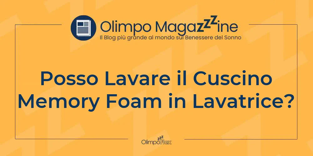 Posso Lavare il Cuscino Memory Foam in Lavatrice?