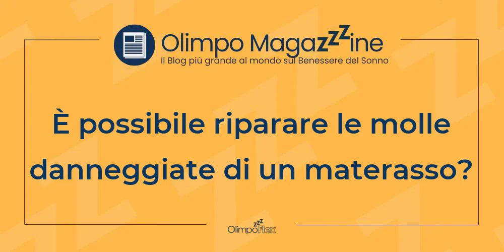 È possibile riparare le molle danneggiate di un materasso?