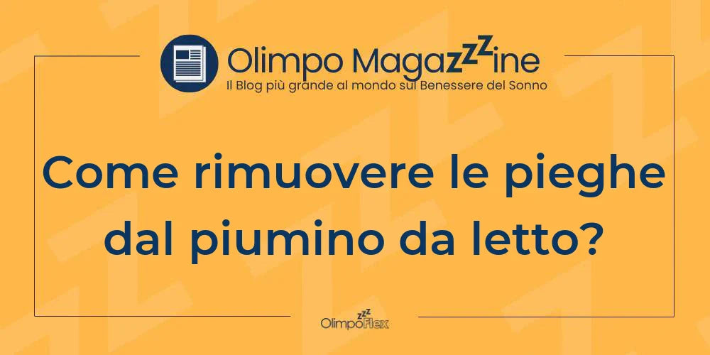 Come rimuovere le pieghe dal piumino da letto?