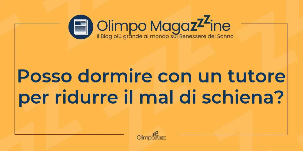 Posso dormire con un tutore per ridurre il mal di schiena?