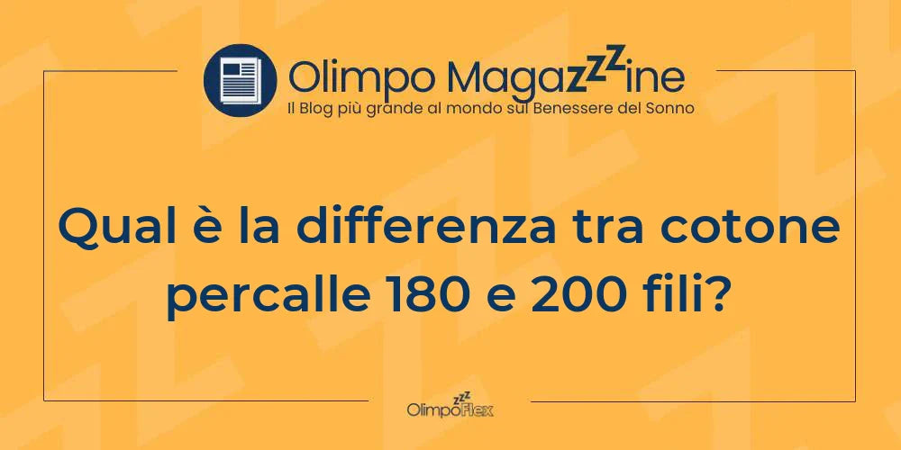 Qual è la differenza tra cotone percalle 180 e 200 fili?