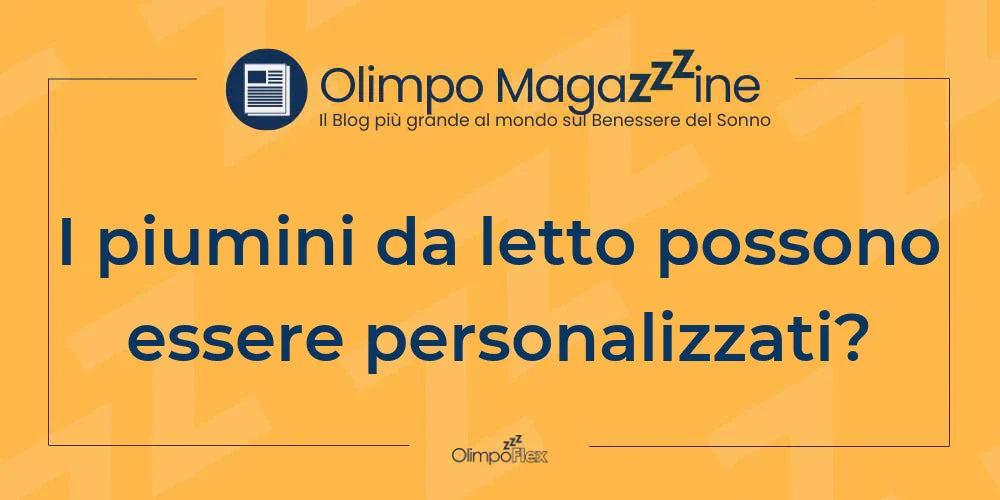 I piumini da letto possono essere personalizzati?