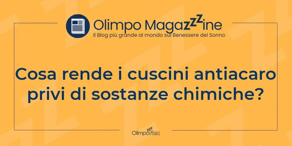 Cosa rende i cuscini antiacaro privi di sostanze chimiche?
