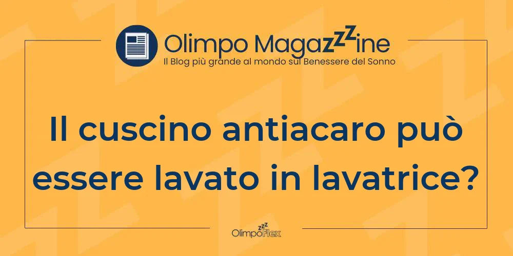 Il cuscino antiacaro può essere lavato in lavatrice?