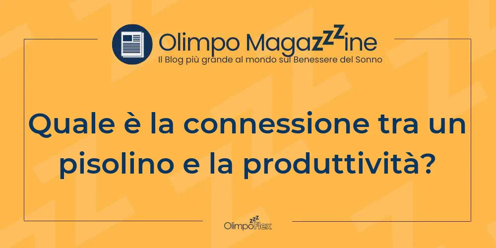 Quale è la connessione tra un pisolino e la produttività?
