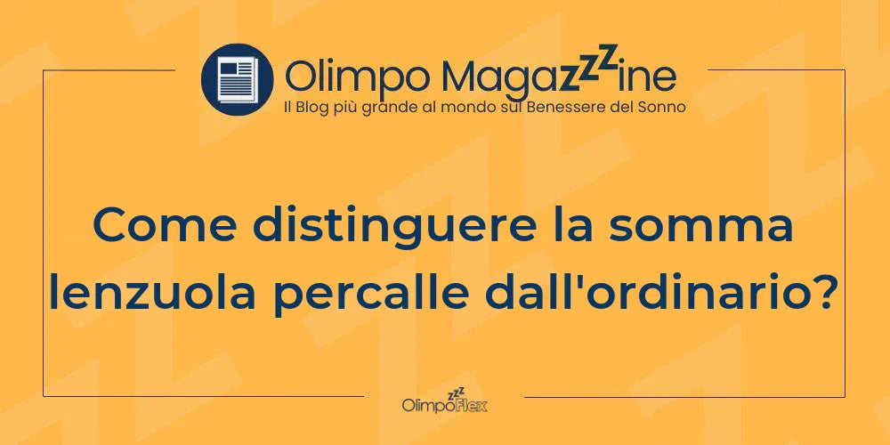 Come distinguere la somma lenzuola percalle dall'ordinario?