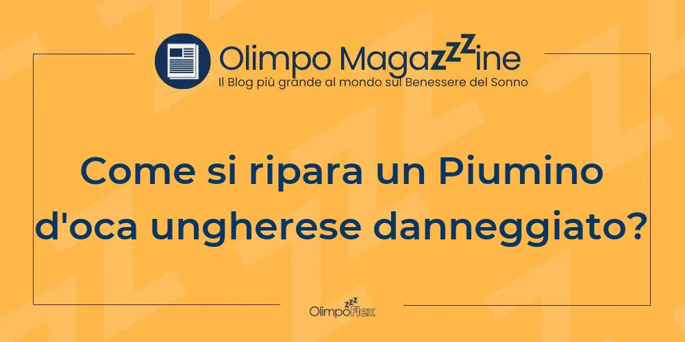 Come si ripara un Piumino d'oca ungherese danneggiato?