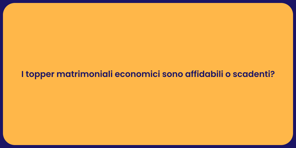 I topper matrimoniali economici sono affidabili o scadenti?