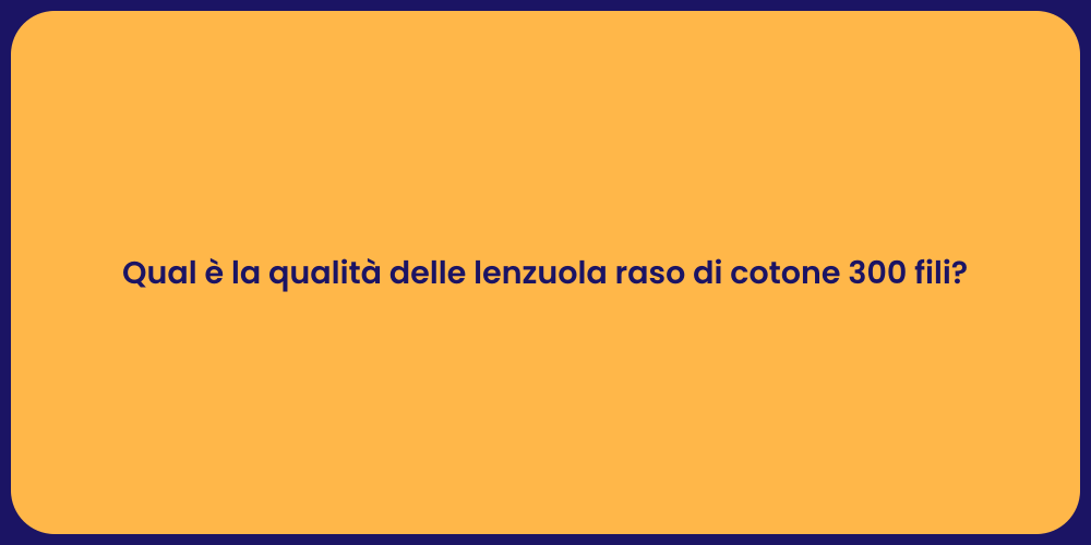 Comfort e Stile: Lenzuola Raso di Cotone