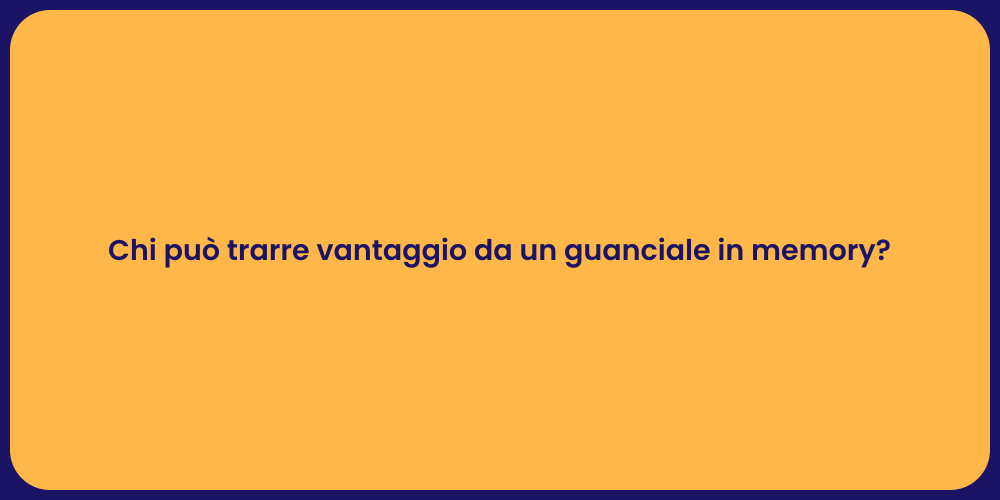 Chi può trarre vantaggio da un guanciale in memory?