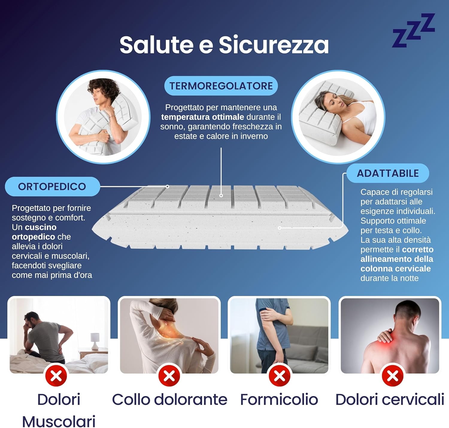 Coppia | Cuscino per recupero muscolare a taglio laser in grafite - Lunar