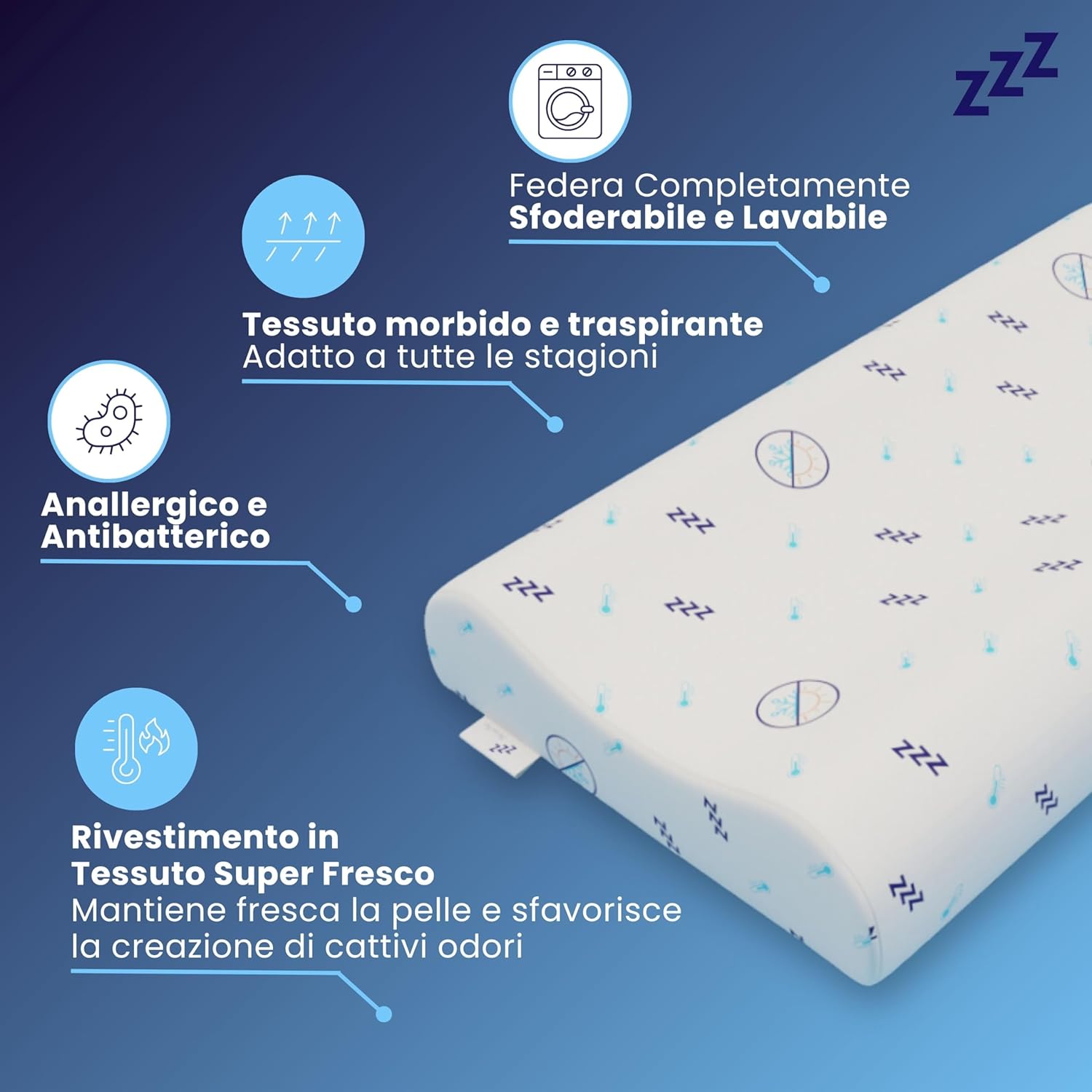 Coppia | Cuscino - Gel- Cervicale - Stop al Sudore - Termoregolatore - Kratos