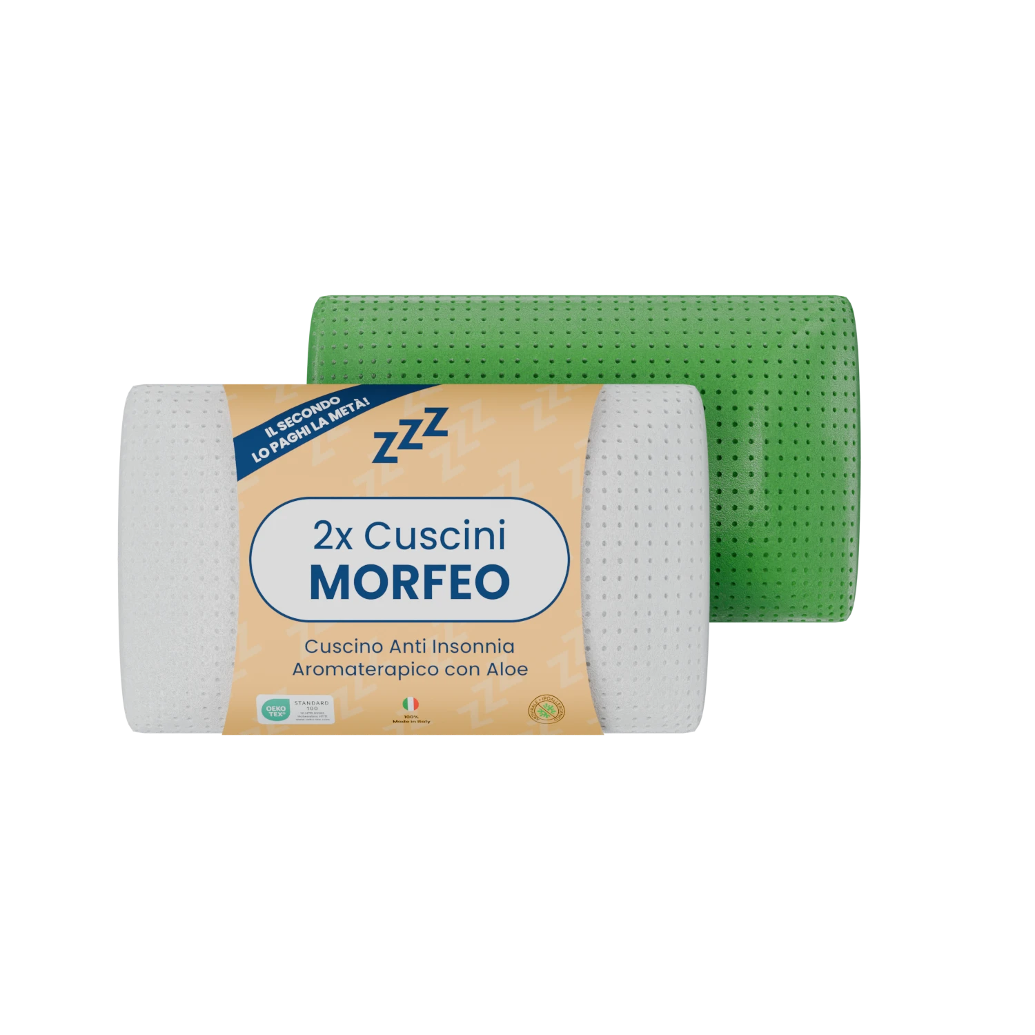Coppia | Cuscino Anti-Insonnia Aromaterapico con Aloe Rinfrescante - Morfeo