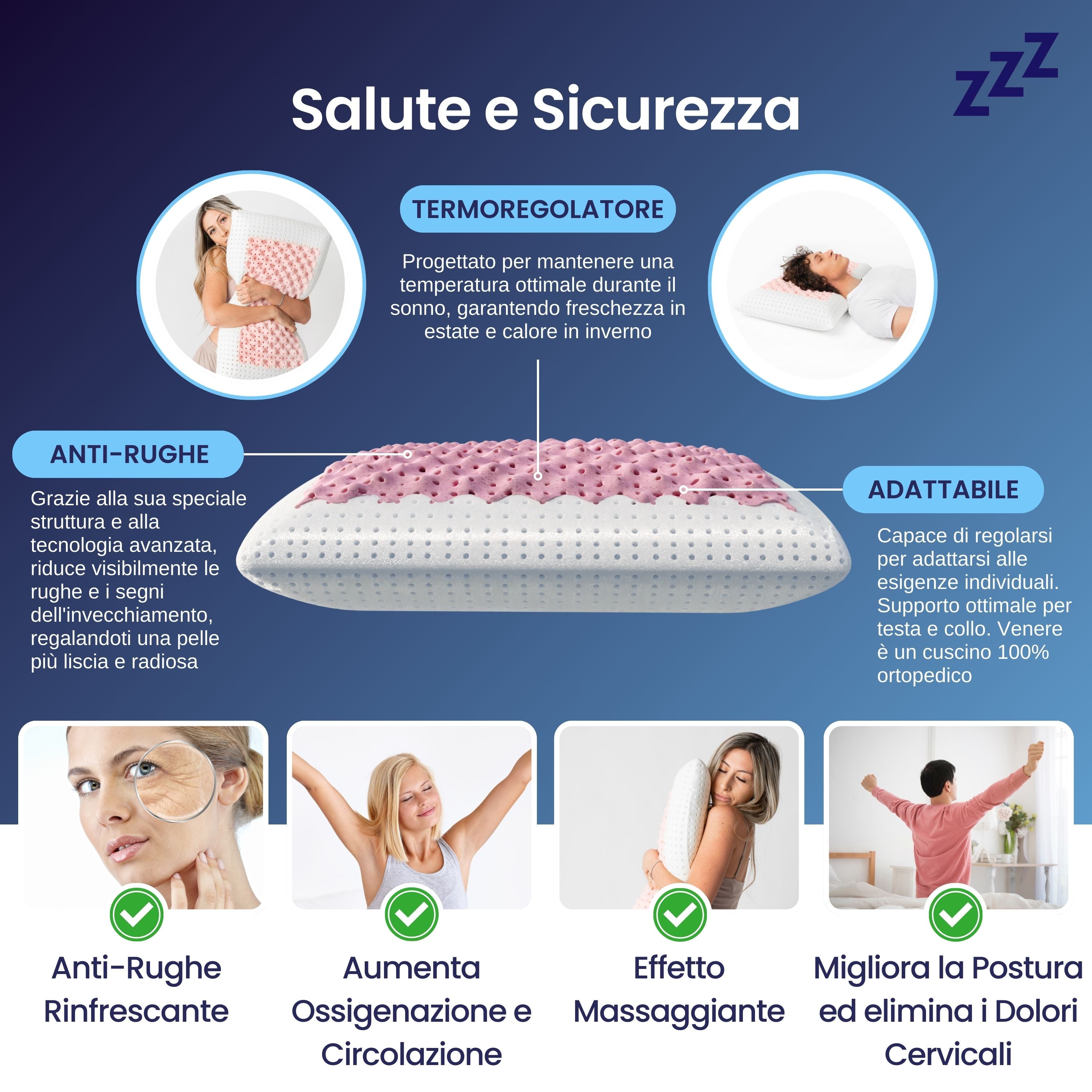 Cuscino AntiRughe - Proteggi la Pelle - Venere