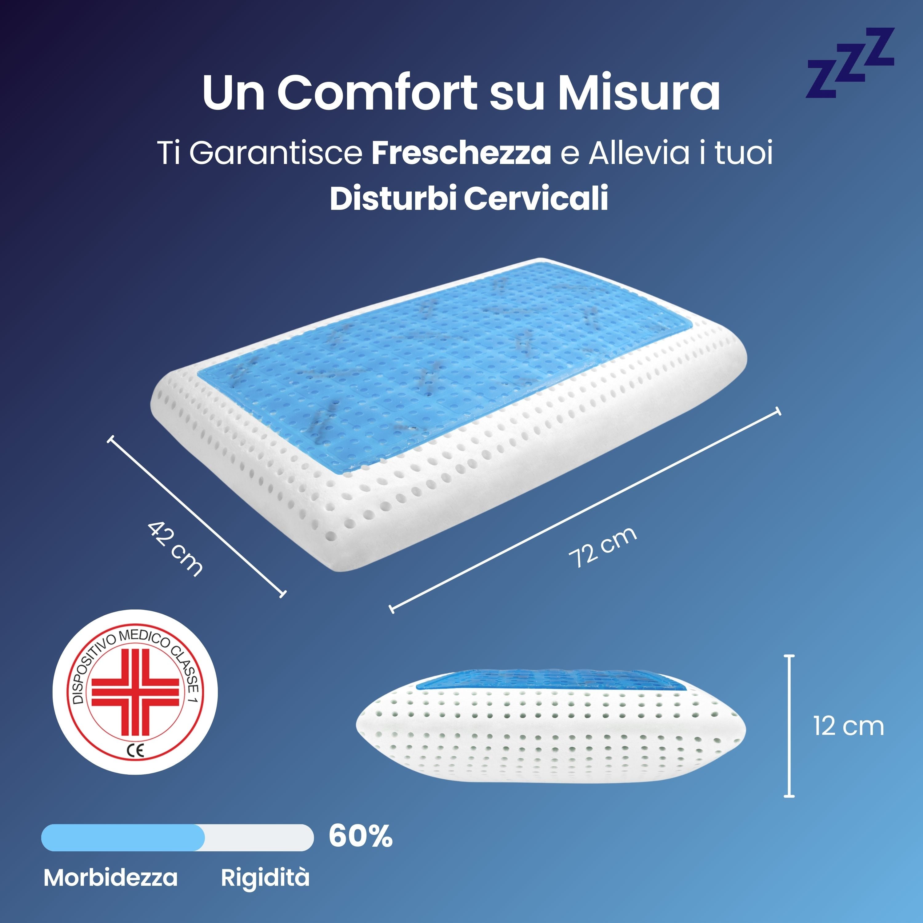 Cuscino - Gel- Stop al Sudore - Termoregolatore - Poseidone