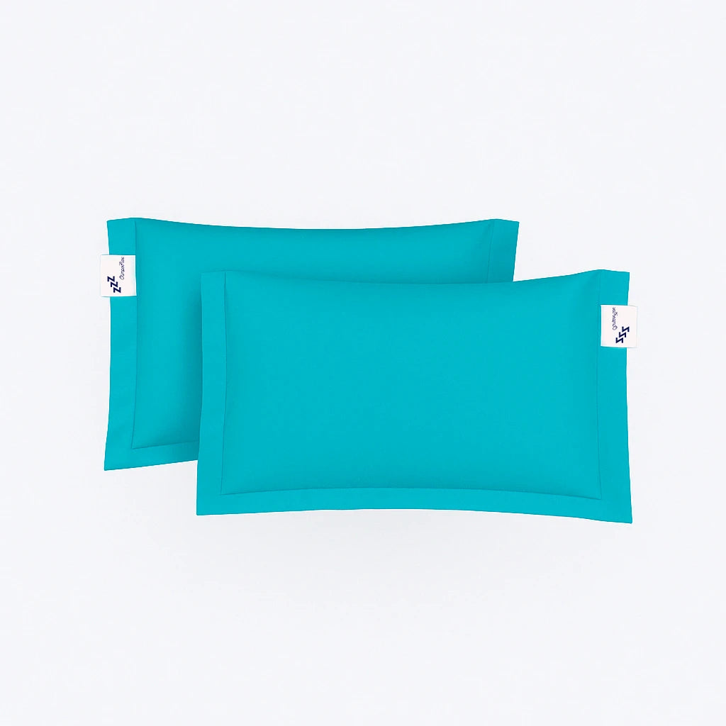 Coppia di Federe a Sacchetto 3 Volani 100% Cotone Percalle – Morbide e Raffinate Made in Italy