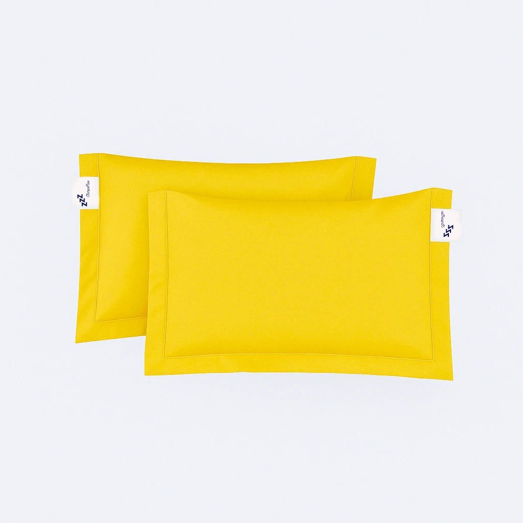 Coppia di Federe a Sacchetto 3 Volani 100% Cotone Percalle – Morbide e Raffinate Made in Italy