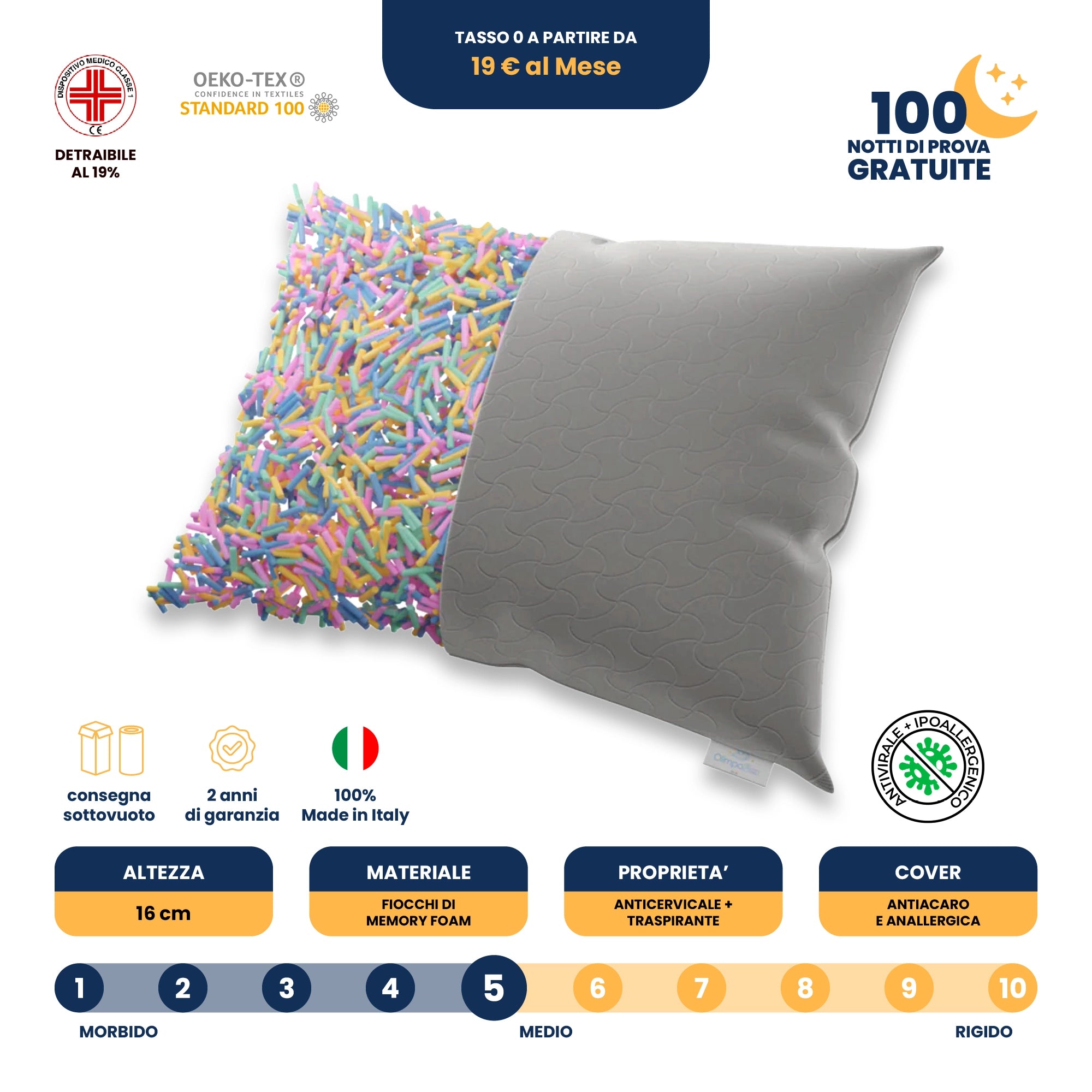 Cuscino - Più scelto - Dormi senza dolori - Glauco