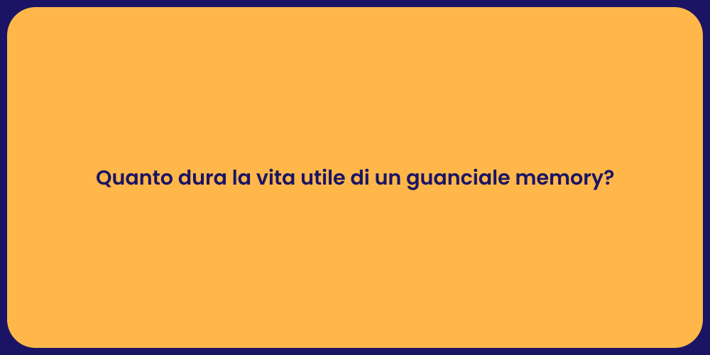 Quanto dura la vita utile di un guanciale memory?