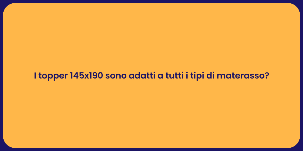 Topper 145x190: Il Tuo Alleato per Dormire Meglio