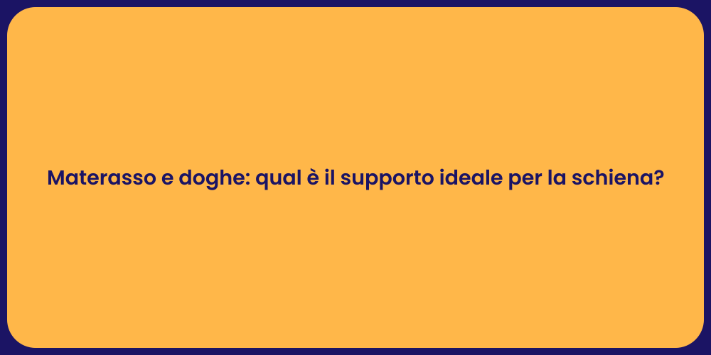 Materasso e doghe: qual è il supporto ideale per la schiena?
