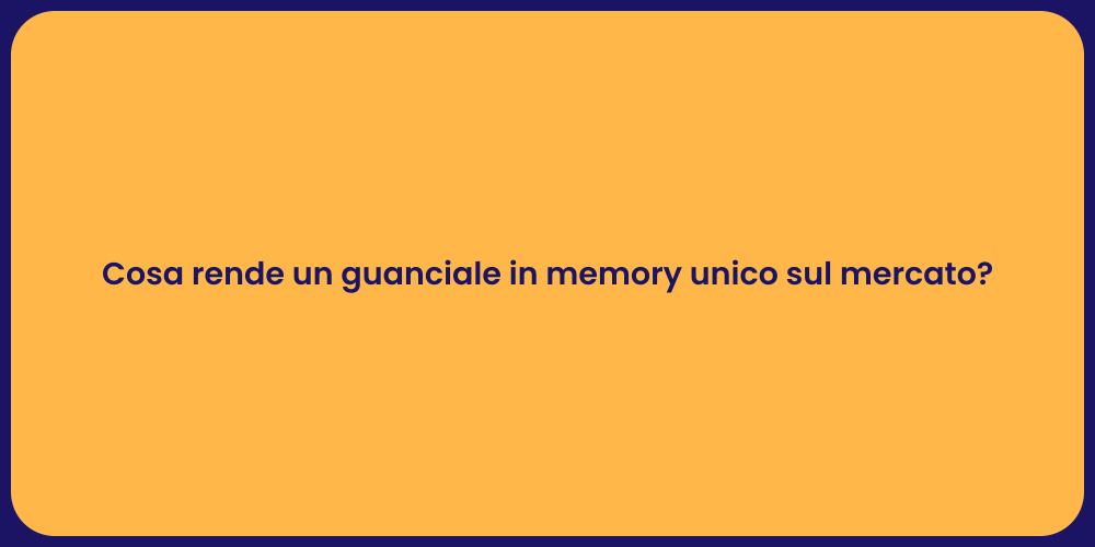 Cosa rende un guanciale in memory unico sul mercato?