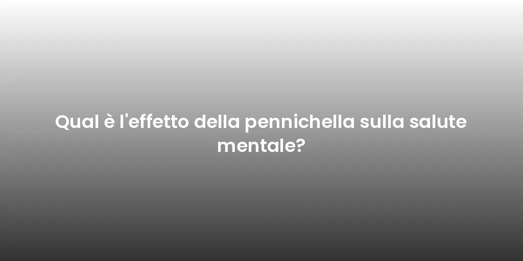 Qual è l'effetto della pennichella sulla salute mentale?