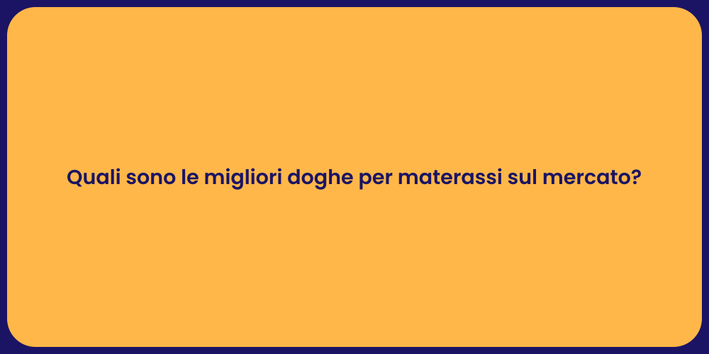Quali sono le migliori doghe per materassi sul mercato?