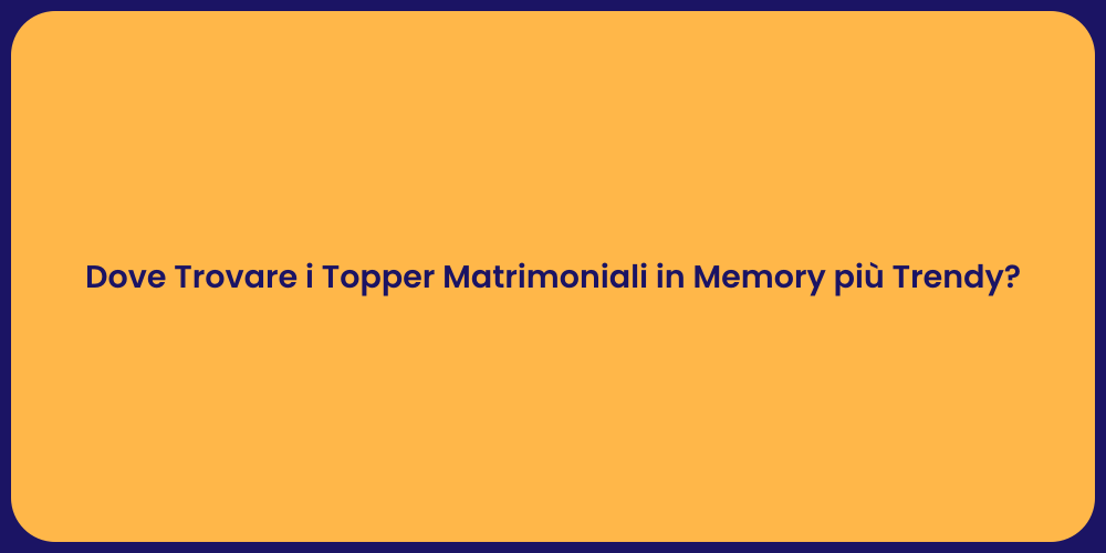 Dove Trovare i Topper Matrimoniali in Memory più Trendy?