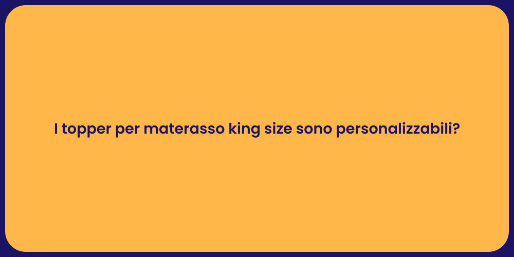 Scegli il Topper Perfetto per King Size