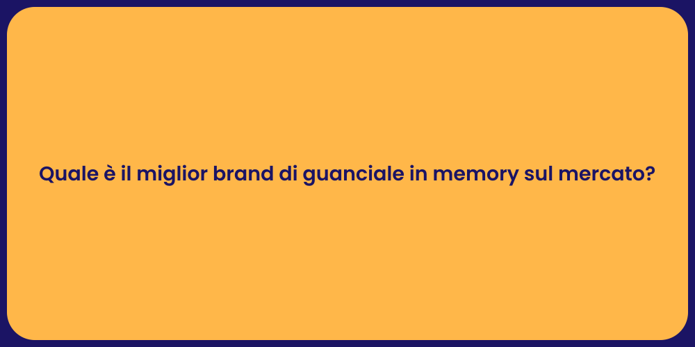 Quale è il miglior brand di guanciale in memory sul mercato?