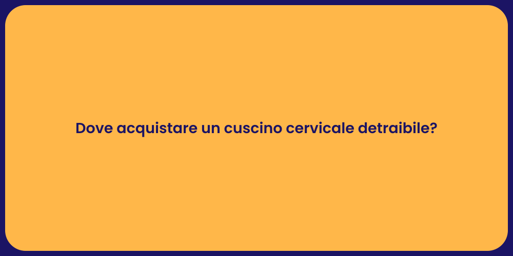 Dove acquistare un cuscino cervicale detraibile?