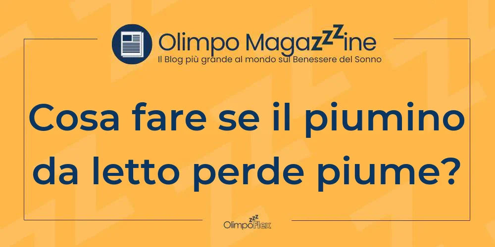 Cosa fare se il piumino da letto perde piume?