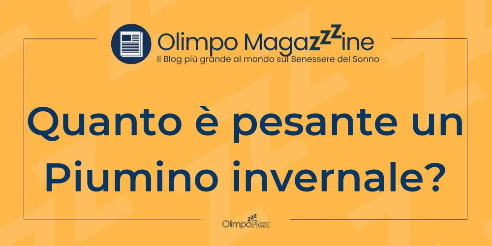 Quanto è pesante un Piumino invernale?