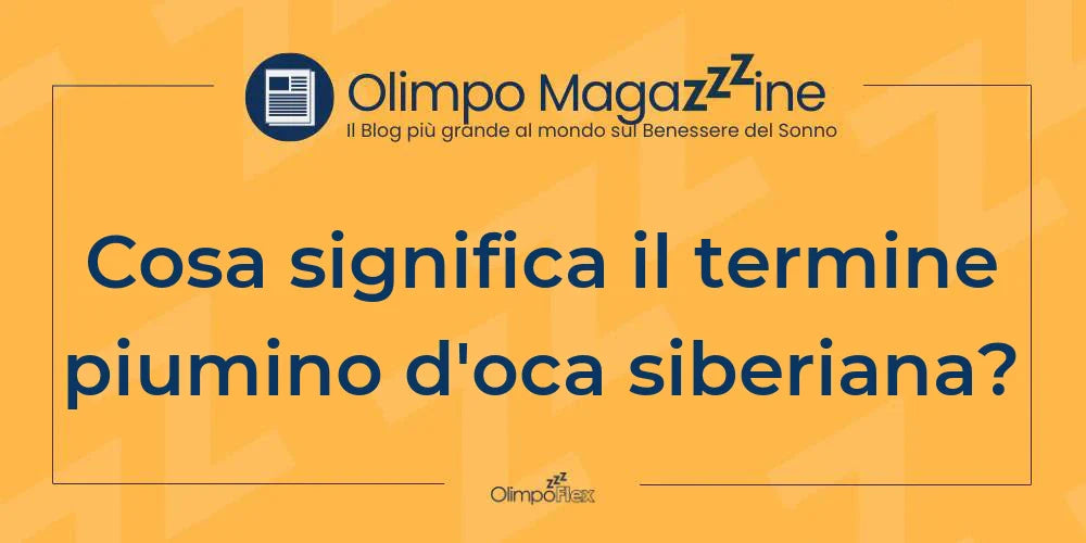 Cosa significa il termine piumino d'oca siberiana?