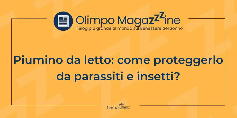 Piumino da letto: come proteggerlo da parassiti e insetti?